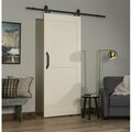 Whole-In-One 84 x 36 in. White Ash H & K-Style PVC Barn Door Kit WH3589356